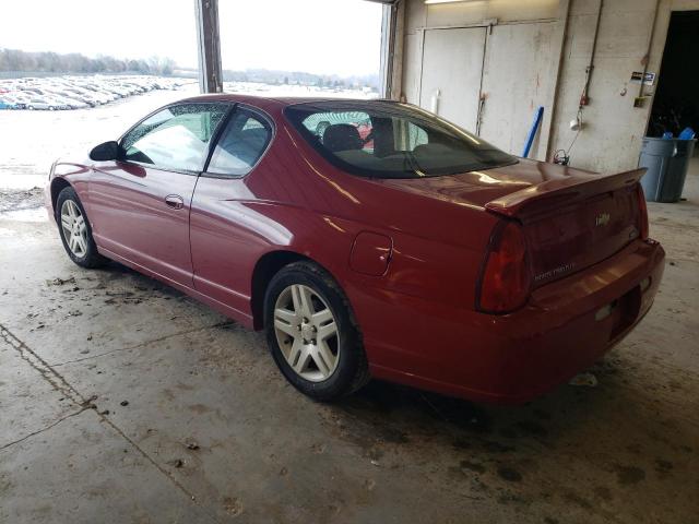 2G1WK15K579145970 - 2007 CHEVROLET MONTE CARL LT RED photo 2