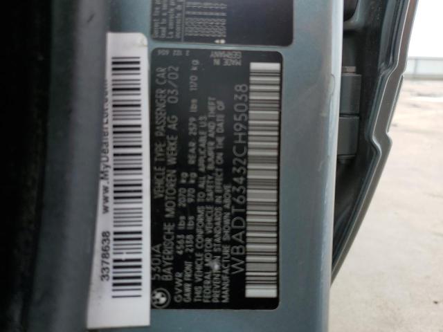 WBADT63432CH95038 - 2002 BMW 530 I AUTOMATIC GREEN photo 12