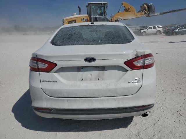 3FA6P0LU3DR312703 - 2013 FORD FUSION SE HYBRID WHITE photo 6