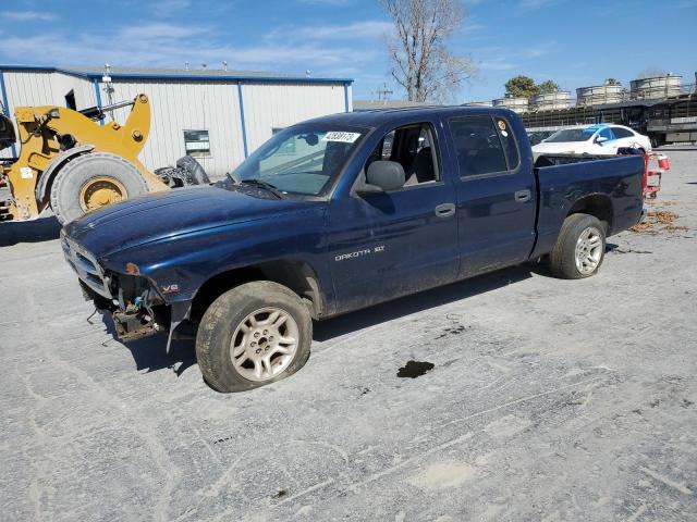 1B7GL2AN7YS654120 - 2000 DODGE DAKOTA QUAD BLUE photo 1