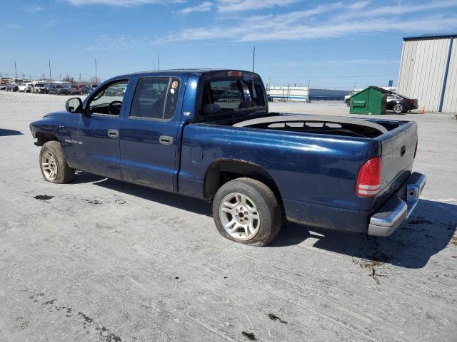 1B7GL2AN7YS654120 - 2000 DODGE DAKOTA QUAD BLUE photo 2