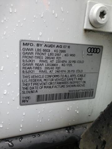 WA1VAAF71HD024254 - 2017 AUDI Q7 PRESTIGE 白色 照片 14
