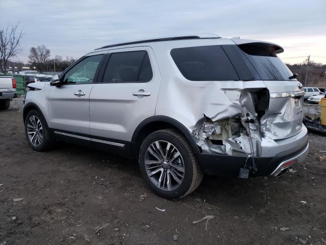 1FM5K8HT7HGE21077 - 2017 FORD EXPLORER PLATINUM SILVER photo 2