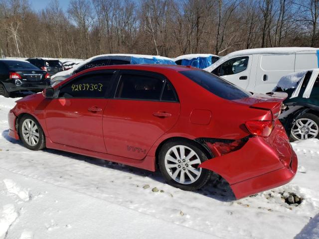 2T1BU4EE1AC409382 - 2010 TOYOTA COROLLA BASE RED photo 2