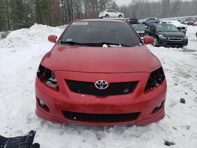 2T1BU4EE1AC409382 - 2010 TOYOTA COROLLA BASE RED photo 5