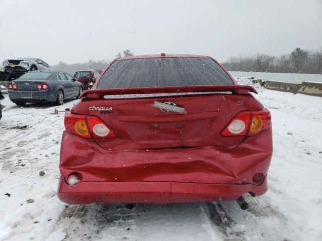 2T1BU4EE1AC409382 - 2010 TOYOTA COROLLA BASE RED photo 6