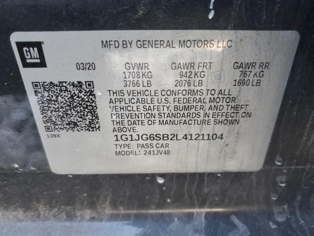 1G1JG6SB2L4121104 - 2020 CHEVROLET SONIC GRAY photo 14