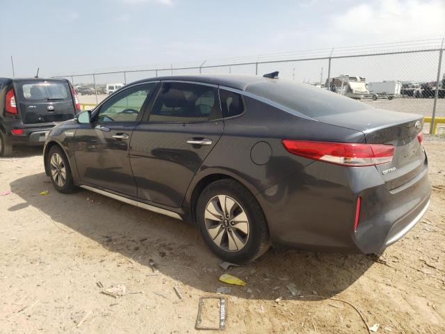 KNAGT4LC4H5004986 - 2017 KIA OPTIMA HYBRID GRAY photo 2