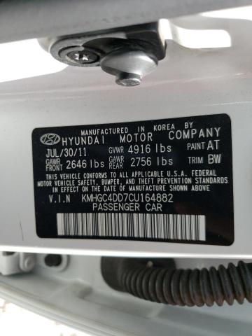 KMHGC4DD7CU164882 - 2012 HYUNDAI GENESIS 3.8L WHITE photo 12