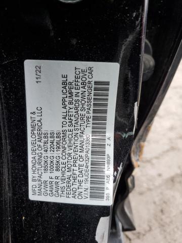 19UDE4H32PA013380 - 2023 ACURA INTEGRA A-SPEC BLACK photo 12