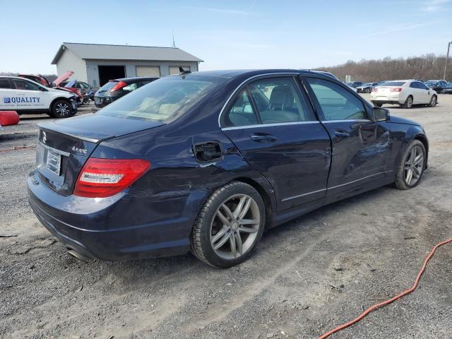 WDDGF8AB2EA949276 - 2014 MERCEDES-BENZ C 300 4MAT BLUE photo 3