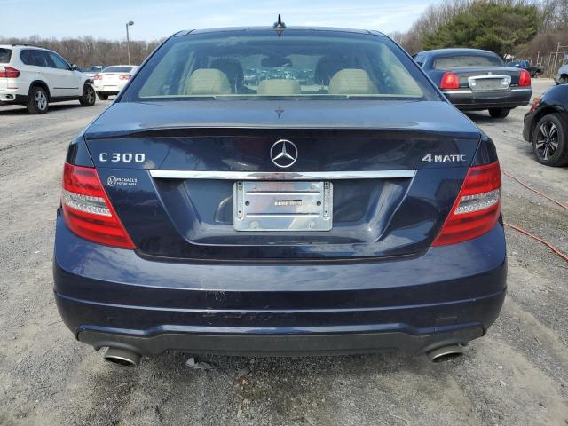 WDDGF8AB2EA949276 - 2014 MERCEDES-BENZ C 300 4MAT BLUE photo 6