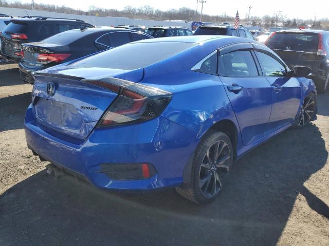 2HGFC2F81KH534733 - 2019 HONDA CIVIC SPORT BLUE photo 3