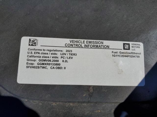 1G1YA2D41P5107038 - 2023 CHEVROLET CORVETTE STINGRAY 1LT SILVER photo 12