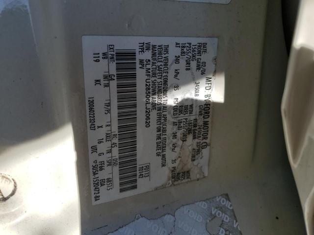 5LMFU28506LJ20620 - 2006 LINCOLN NAVIGATOR კრემისფერი ფოტო 12