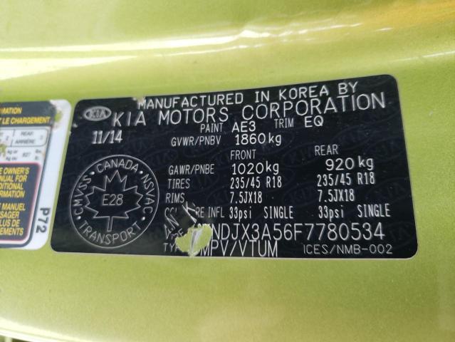 KNDJX3A56F7780534 - 2015 KIA SOUL ! GREEN photo 13