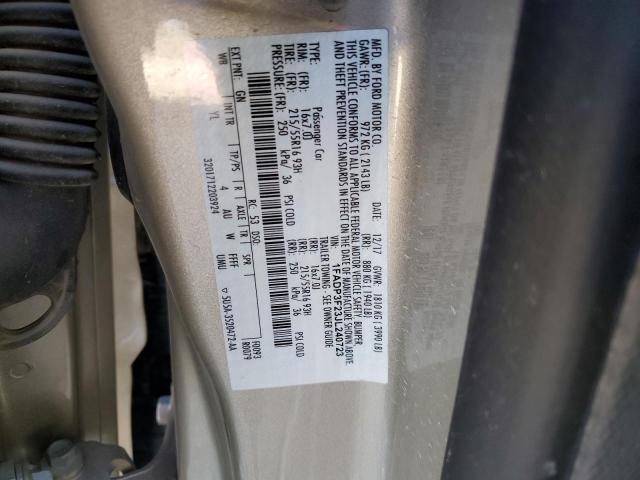 1FADP3F23JL240723 - 2018 FORD FOCUS SE BEIGE photo 12