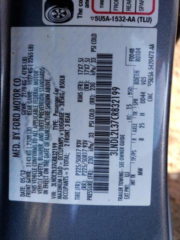 3LNDL2L37CR832199 - 2012 LINCOLN MKZ HYBRID GRAY photo 12