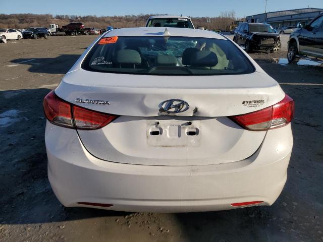 5NPDH4AE8DH402661 - 2013 HYUNDAI ELANTRA GLS WHITE photo 6