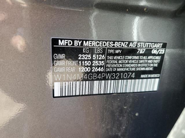 W1N4M4GB4PW321074 - 2023 MERCEDES-BENZ GLB 250 GRAY photo 13