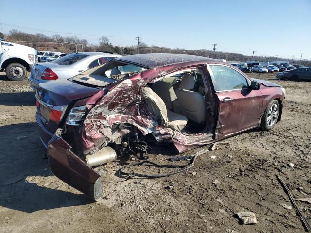 1HGCR2F31EA084932 - 2014 HONDA ACCORD LX BURGUNDY photo 3