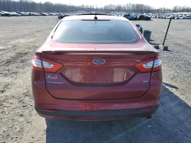 3FA6P0H70GR101126 - 2016 FORD FUSION SE RED photo 6