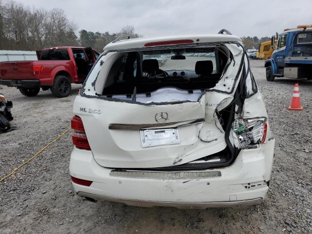 4JGBB8GB6BA744610 - 2011 MERCEDES-BENZ ML 350 4MATIC WHITE photo 6