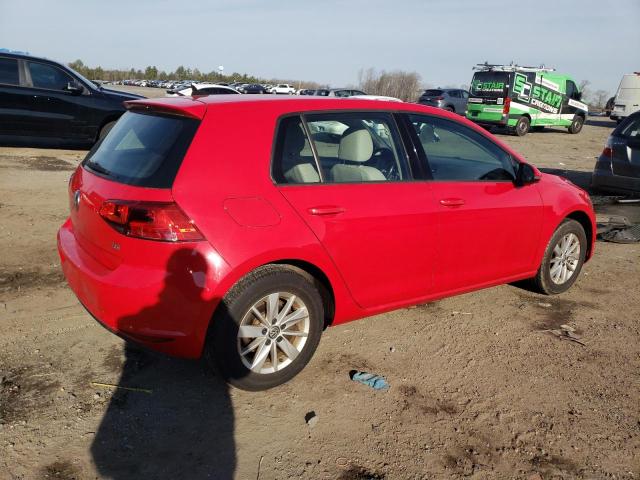 3VW217AUXFM025491 - 2015 VOLKSWAGEN GOLF RED photo 3