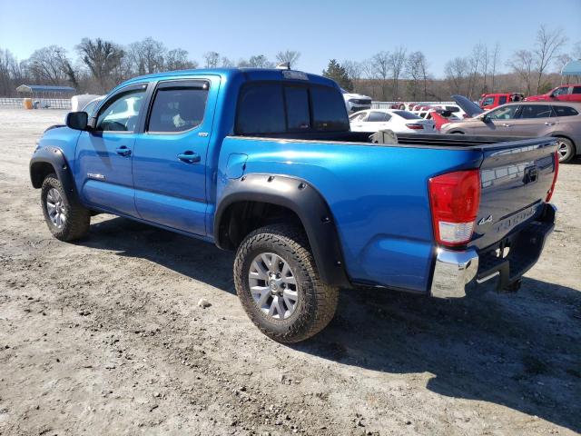 3TMCZ5AN6HM104575 - 2017 TOYOTA TACOMA DOUBLE CAB BLUE photo 2