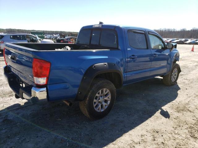 3TMCZ5AN6HM104575 - 2017 TOYOTA TACOMA DOUBLE CAB BLUE photo 3