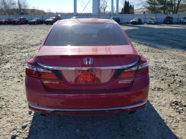 1HGCR2F18HA016601 - 2017 HONDA ACCORD SPORT SPECIAL EDITION RED photo 6