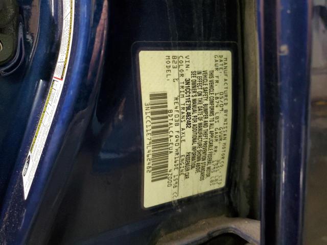 3N1CC11E79L462482 - 2009 NISSAN VERSA S BLUE photo 13