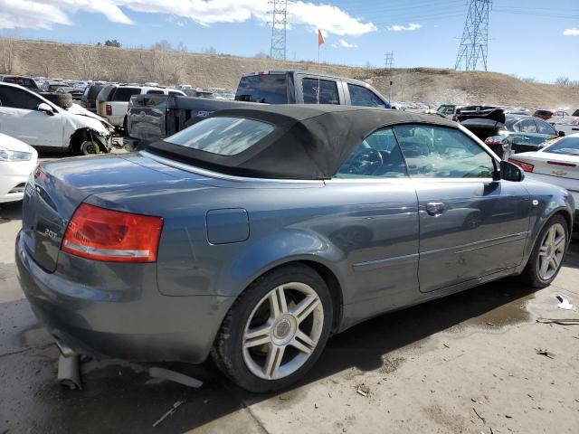 WAUAF48H97K027505 - 2007 AUDI A4 2.0T CABRIOLET GRAY photo 3