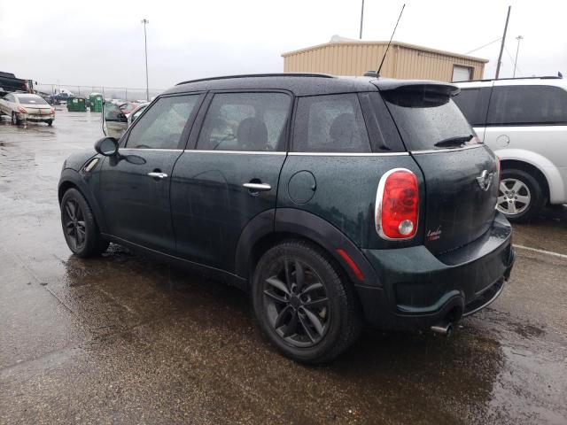 WMWZC3C57CWL81089 - 2012 MINI COOPER S COUNTRYMAN GREEN photo 2