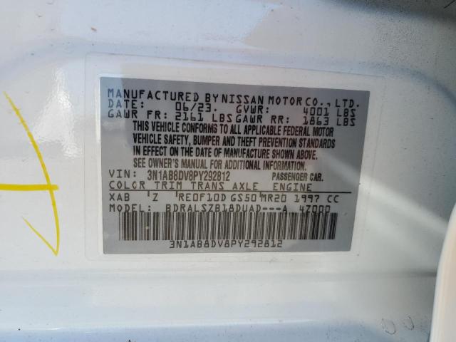 3N1AB8DV8PY292812 - 2023 NISSAN SENTRA SR WHITE photo 12