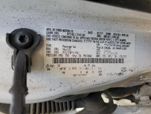 1FADP3F24HL285387 - 2017 FORD FOCUS SE WHITE photo 13