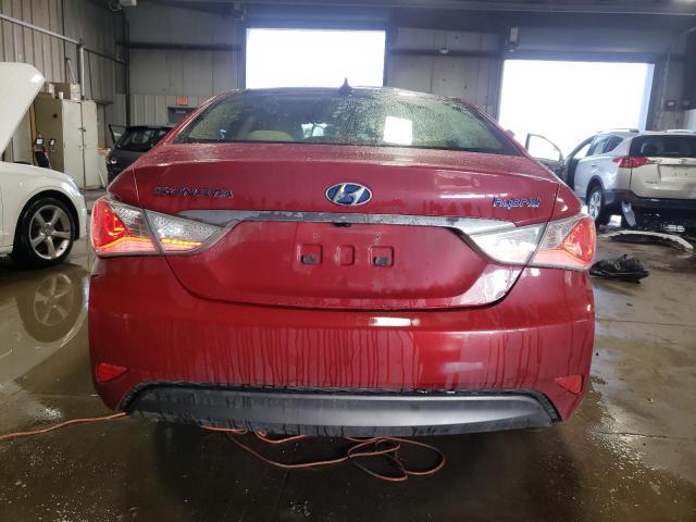 KMHEC4A4XCA054518 - 2012 HYUNDAI SONATA HYBRID RED photo 6