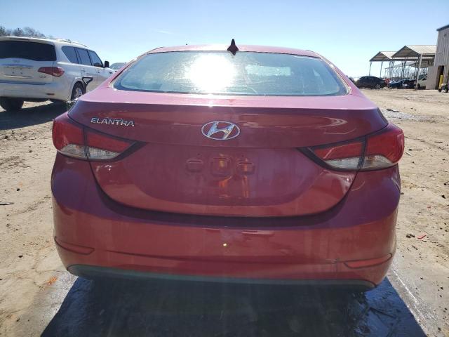 KMHDH4AEXFU347750 - 2015 HYUNDAI ELANTRA SE RED photo 6