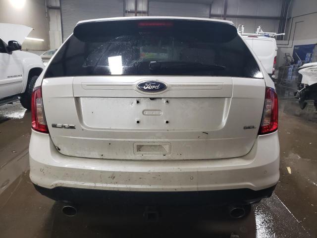 2FMDK3JC0EBA03195 - 2014 FORD EDGE SEL WHITE photo 6