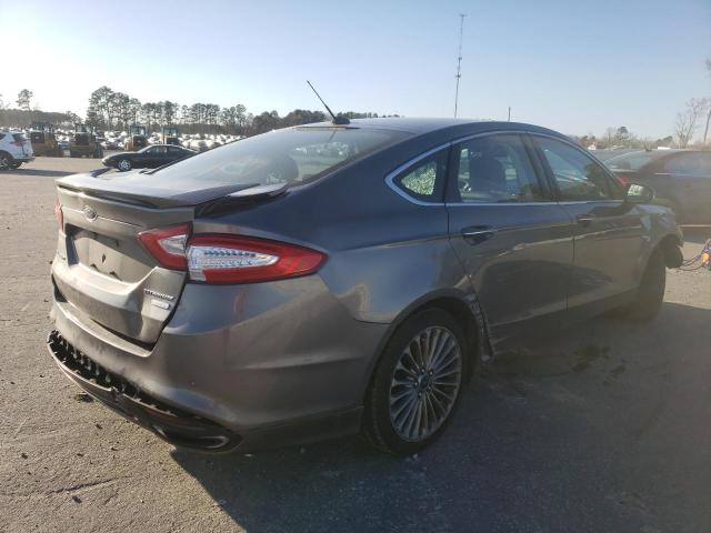 3FA6P0K9XER182773 - 2014 FORD FUSION TITANIUM GRAY photo 3