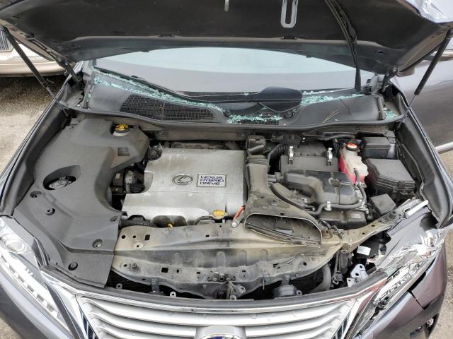 2T2BC1BA0FC005866 - 2015 LEXUS RX 450H SILVER photo 12