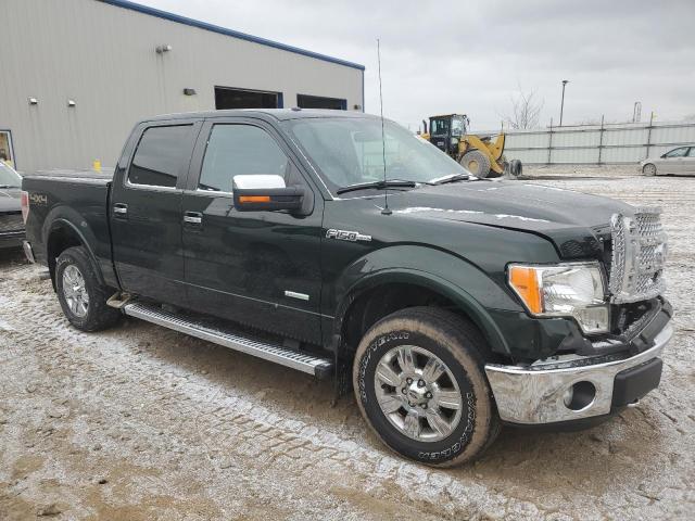 1FTFW1ET4CFB81476 - 2012 FORD F150 SUPERCREW GREEN photo 4
