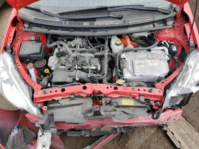 JTDKDTB36D1551796 - 2013 TOYOTA PRIUS C RED photo 11