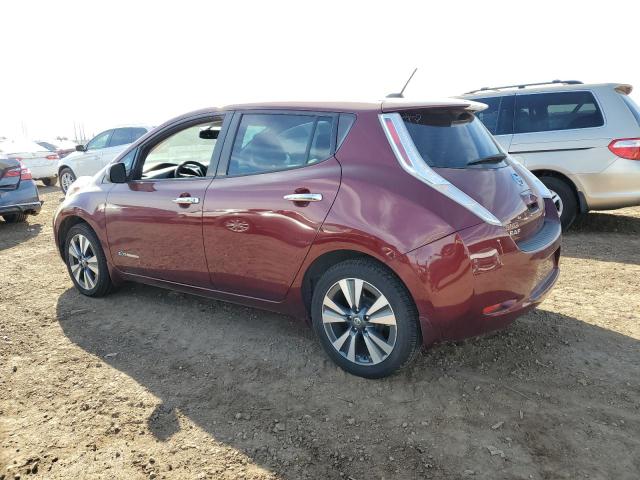 1N4BZ0CP5HC305436 - 2017 NISSAN LEAF S BURGUNDY photo 2