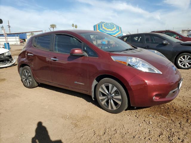 1N4BZ0CP5HC305436 - 2017 NISSAN LEAF S BURGUNDY photo 4