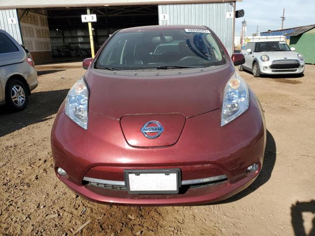 1N4BZ0CP5HC305436 - 2017 NISSAN LEAF S BURGUNDY photo 5