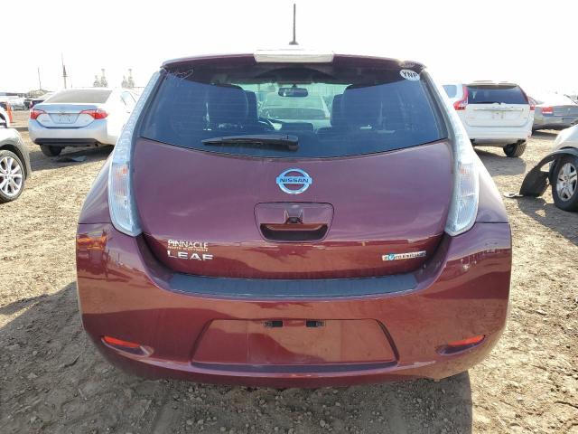 1N4BZ0CP5HC305436 - 2017 NISSAN LEAF S BURGUNDY photo 6