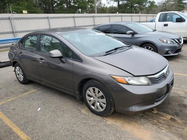 19XFB2F53CE088363 - 2012 HONDA CIVIC LX GRAY photo 4