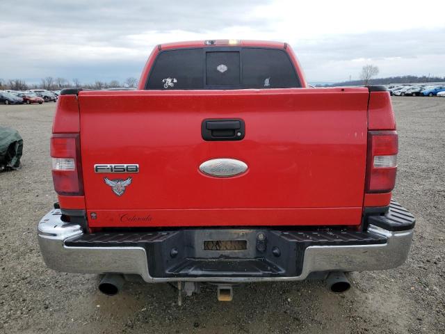 1FTPX04596KD42513 - 2006 FORD F150 RED photo 6