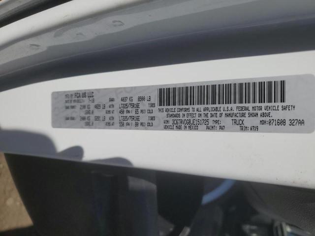 3C6TRVDG8JE151725 - 2018 RAM PROMASTER 2500 HIGH WHITE photo 13